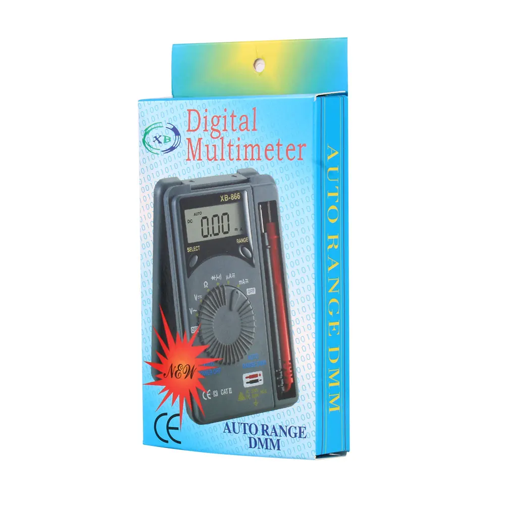 Digital Multimeter Auto Range AC/DC Pocket Ammeter Voltmeter Tester Tool Meter Multimetro