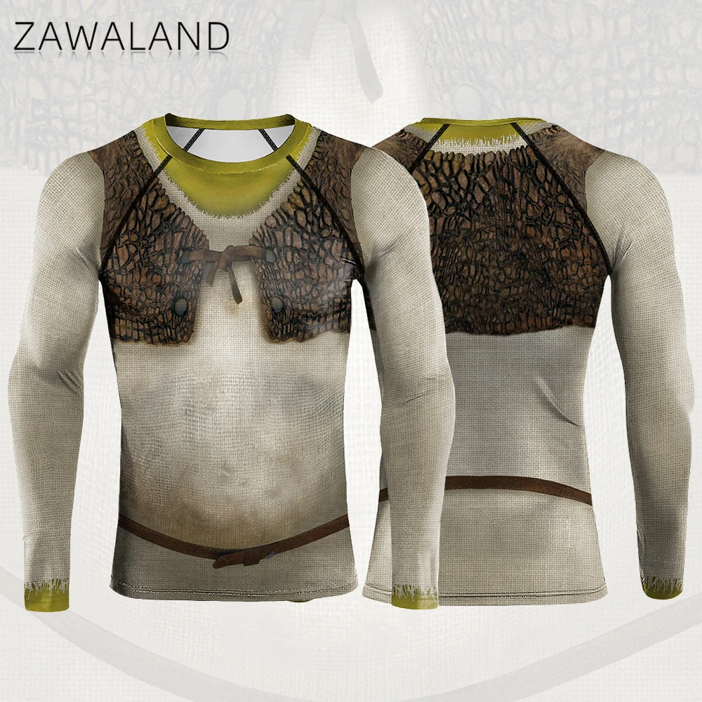 Costume cosplay da uomo con stampa 3D Costume da mostro di Halloween Top da film Travestimento da palcoscenico Camicia a maniche lunghe Abiti da spettacolo per festival di carnevale