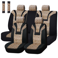 Leopard Print Short Plush Universal Car Seat Cover Winter Seat Covers Fit For Most Car SUV Truck Vans Car Accessories Interior