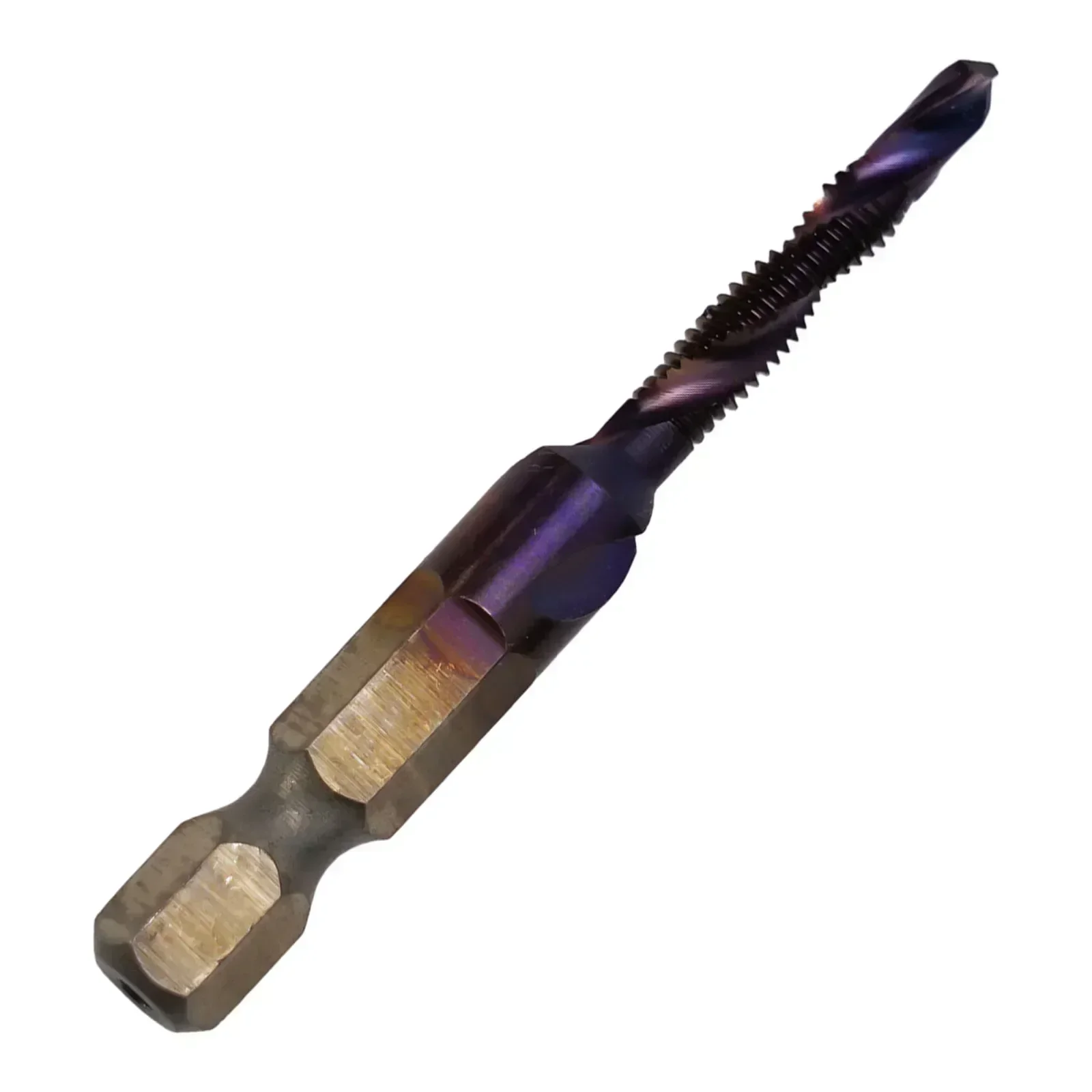 1pc HSS 2-in-1 Drill &Tap Bit 4 M5 M6 M8 M10 Metric Tap Drill Bits 1/4 Inch Hex Shank Spiral Flute Hand Tapping Tools