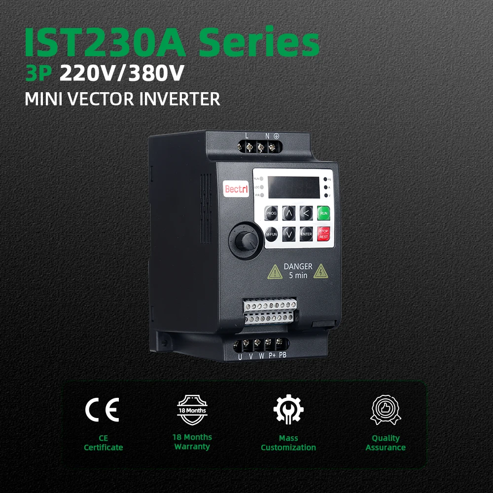 

Variable Frequency Inverter, Frequency Converter, 3P, 0.75KW/1.5KW/2.2KW, 220V, 380V Output