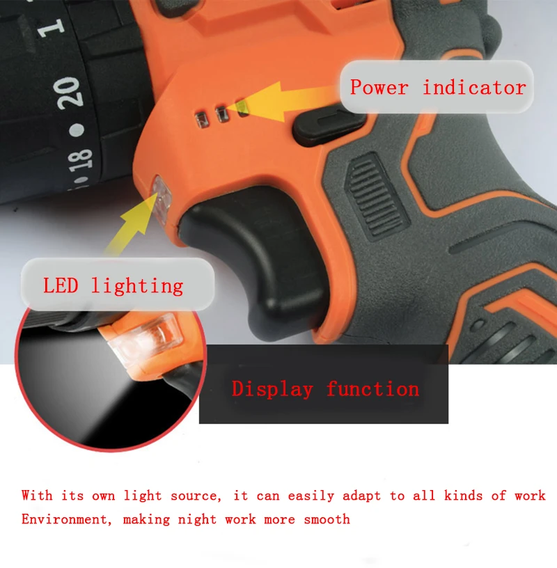 Brushless Lithium Electric Drill, Mini Electric Drill, Impact Drill, High-power Electric Drill, Rechargeable Screwdriver