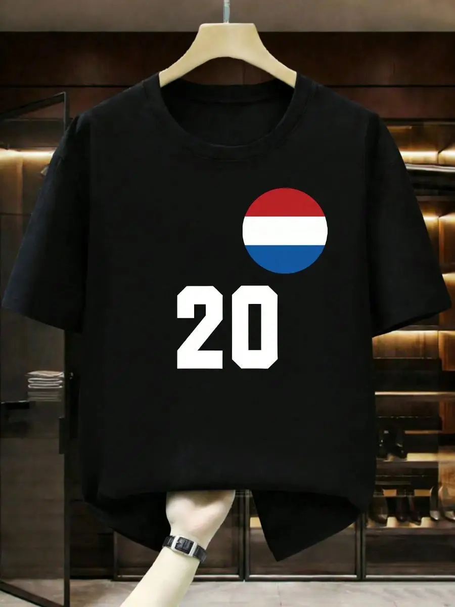 2026 Tshirt My And Best MVP Player In My Mind Is In Number 19 Netherlands Soccer Tshirt Fashional Graphic Tops Black Round Neck Couple Tee Outfit