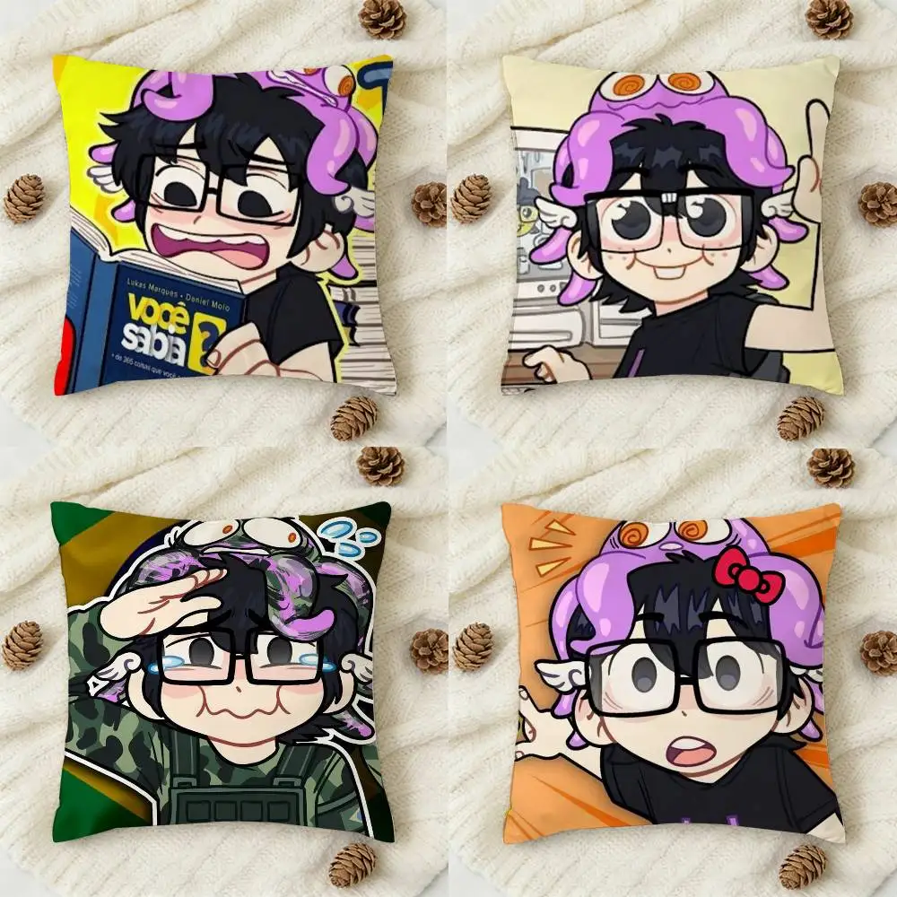 

Anime Singer S-Saiko Double-sided Printed Square Decorative Cushion Cover for Sofa Living Room Home Decor