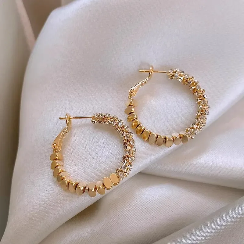 Exaggerated Unique Niche Light Luxury Design Hoop Earrings for Women Fashion Jewelry Accessories Wholesale Party Gifts