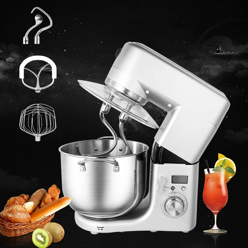 

Home Double-sided Hook Stand Mixer High Power Capacity 1500W 10L Cake Bread Dough Mixer With Stainless Steel Accessories