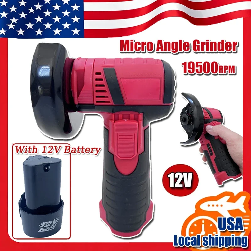 

Fit Milwaukee Micro Angle Grinder Brushless Electric Angle Grinder for Diamond Cutting Wireless Power Tool For 12V Battery