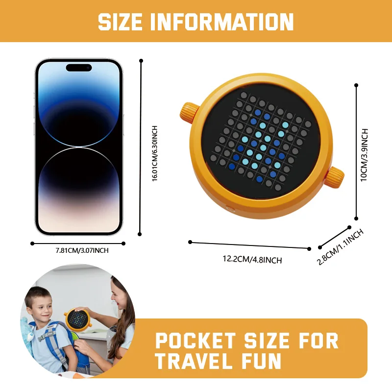 Electronic Chessboard Toy - Multimode Flip-style Tangram Game Machine for Logic Training Combine Nonogram And Tic-Tac-Toe