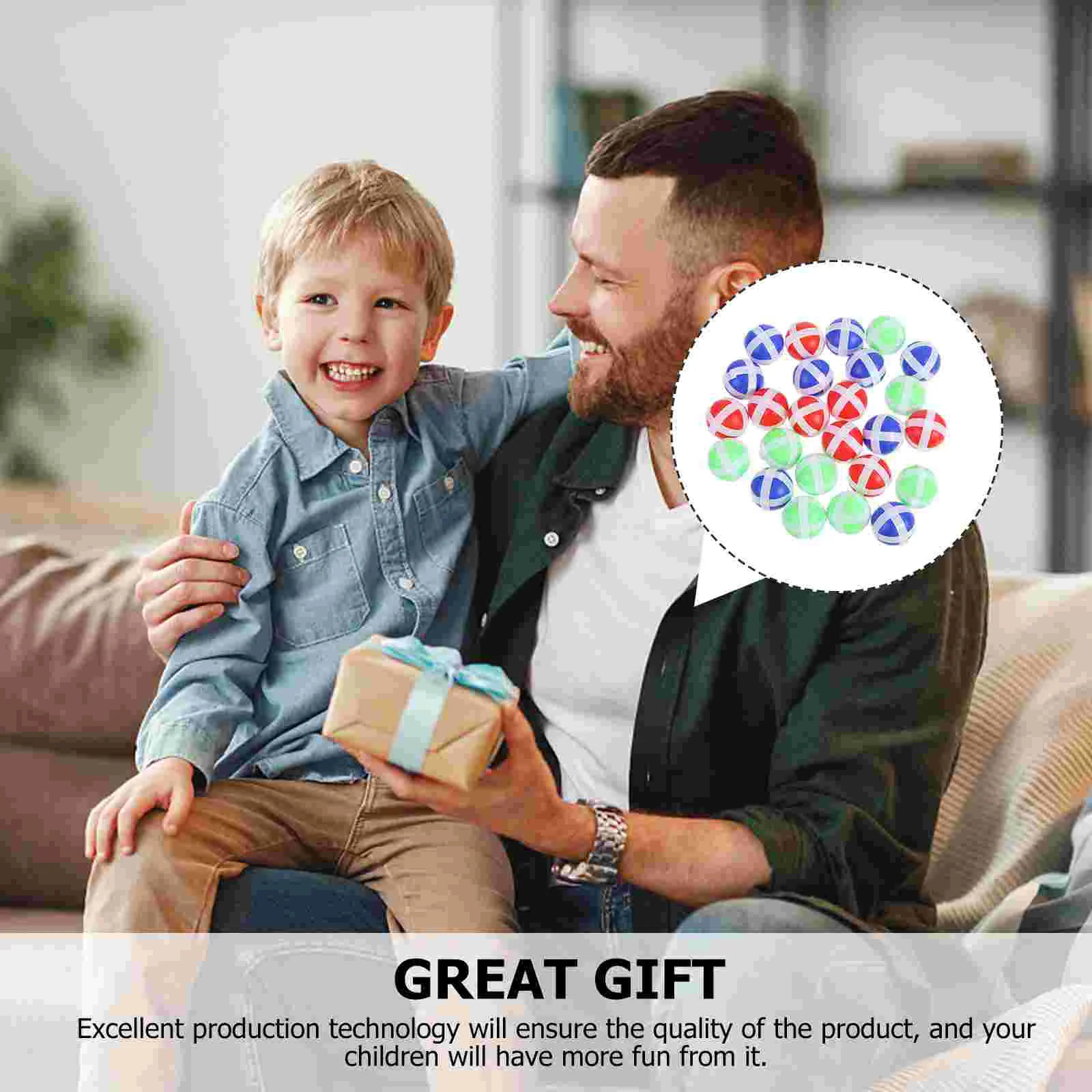 25 Pcs Sticky Ball Toy Kids Educational Throwing Wooden Gift Plastic Family Game Parent-child Intelligence