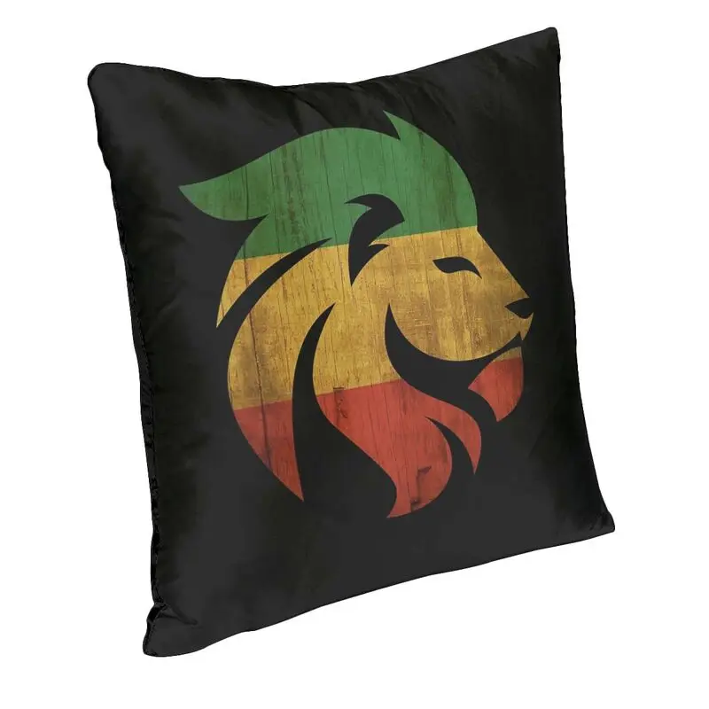 Lion Of Judah Rasta Jamaica Ethiopia Rastafari Cushion Cover Print Floor Pillow Case Living Room Cool Pillowcase Home Decoration