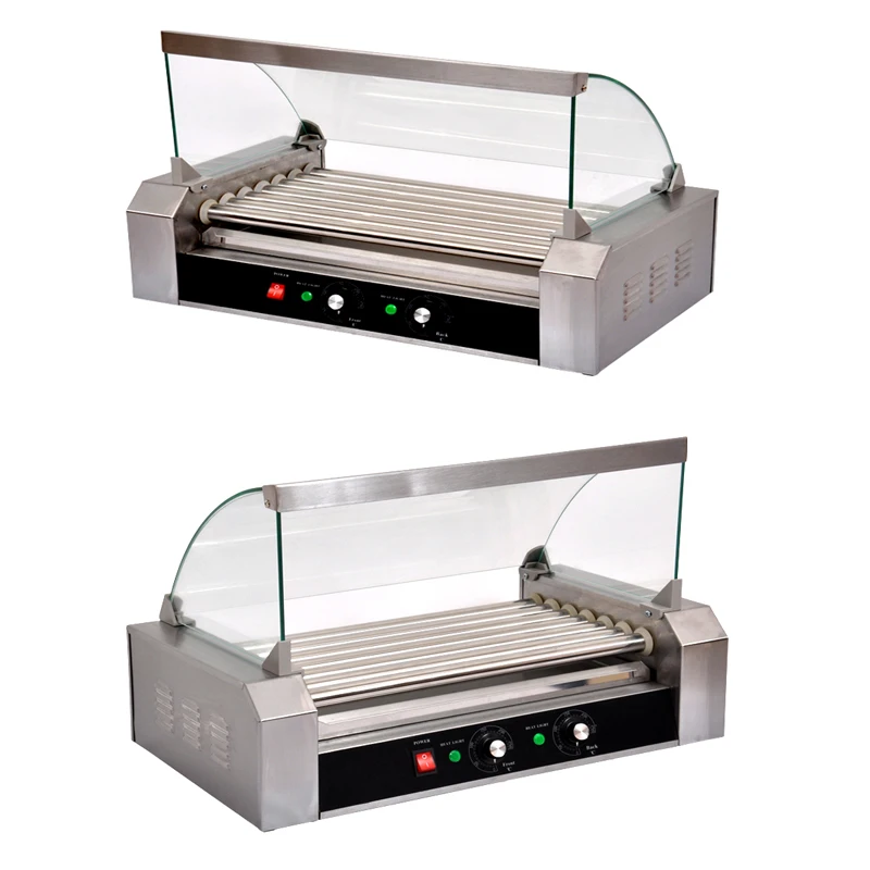 ماكينة شواء السجق المشوي ، الفولاذ المقاوم للصدأ الراقي ، آلة الهوت دوج ، آلة السجق ، 7 عصا تجارية