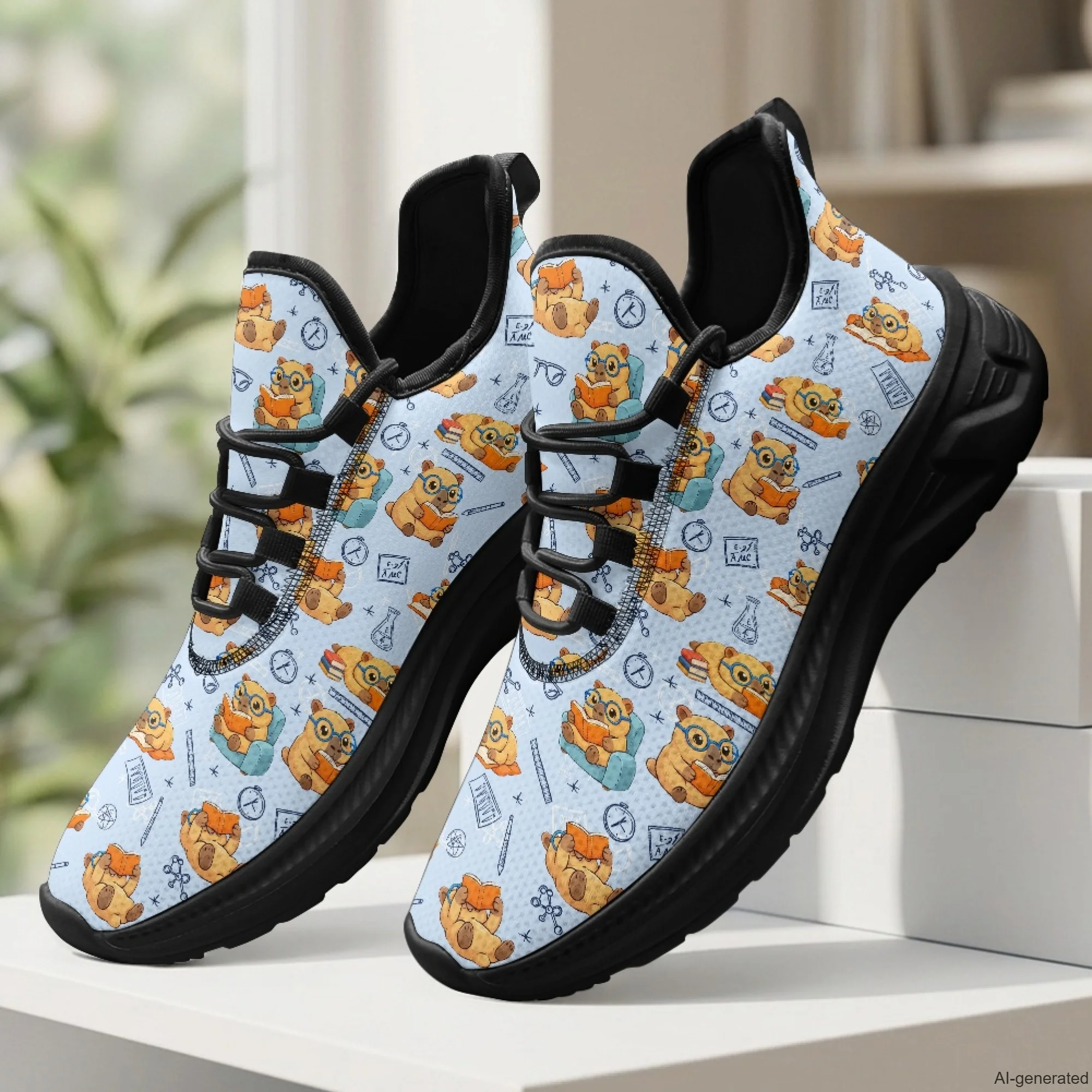 XIXIRIMIDO Womens Walking Shoes capybara Print Football Sneakers Mens Gym Sports Casual Fashion Shoes Trainers Shoes 35-48