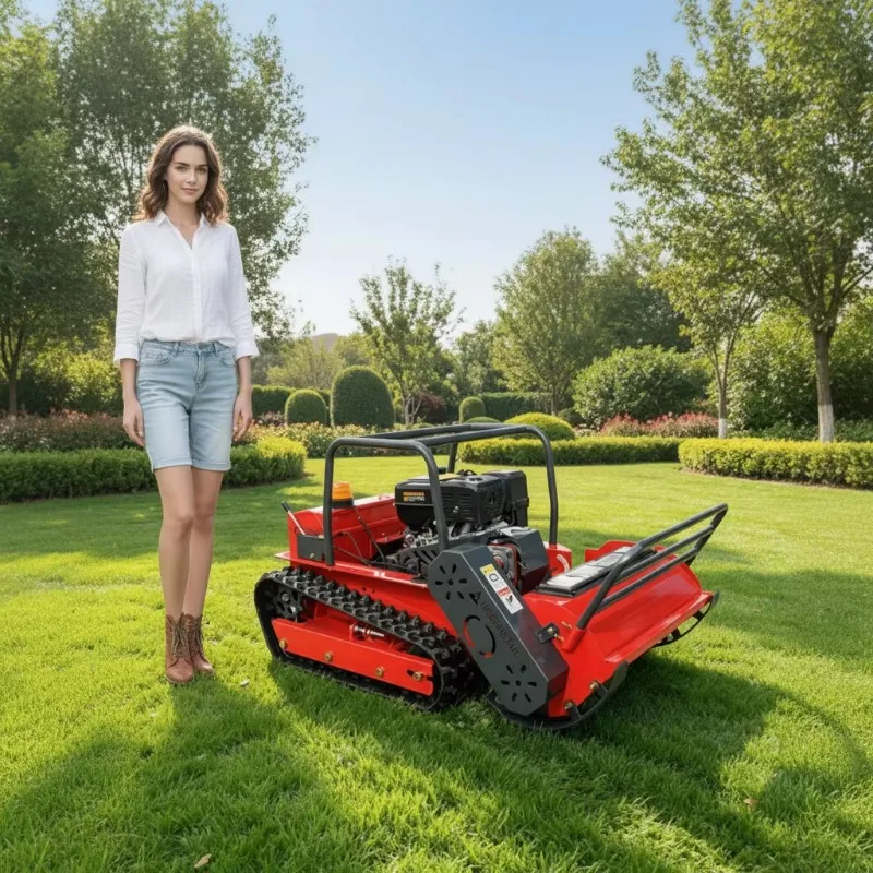 ed Remote Controlled All Terrain Crawler Lawn Mower Commercial Agricultural Orchard Plantation Grass Cutter