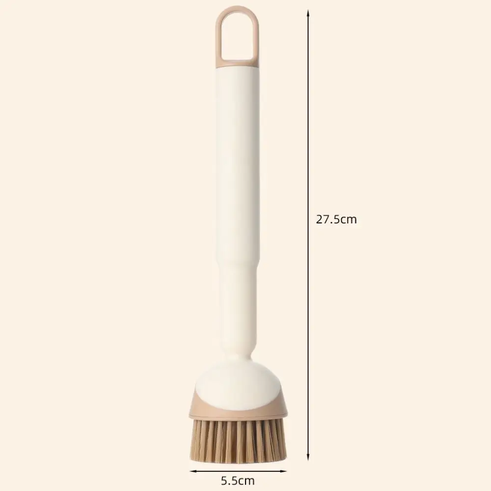 New Rotatable Kitchen Pot Brush Long Handle Hanging Dish Scrubber with Clip Dishwashing Brush for Kitchen Pots Dishes Sink