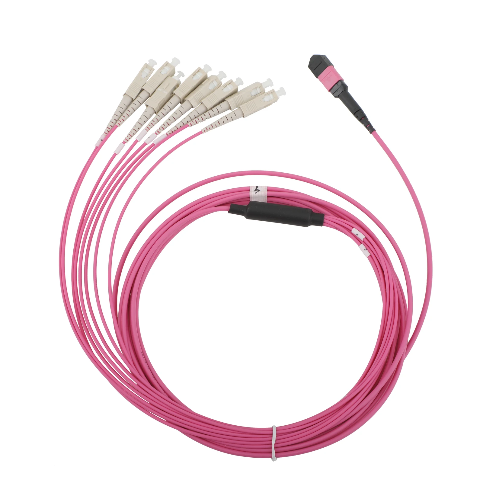 1 قطعة 10 جرام المتعدد 8-Core MPO/PC إلى 8SC OM4 الألياف البصرية تمديد كابل 1 متر/3 متر/5 متر/10 متر/15 متر/20 متر الألياف البصرية التصحيح الحبل