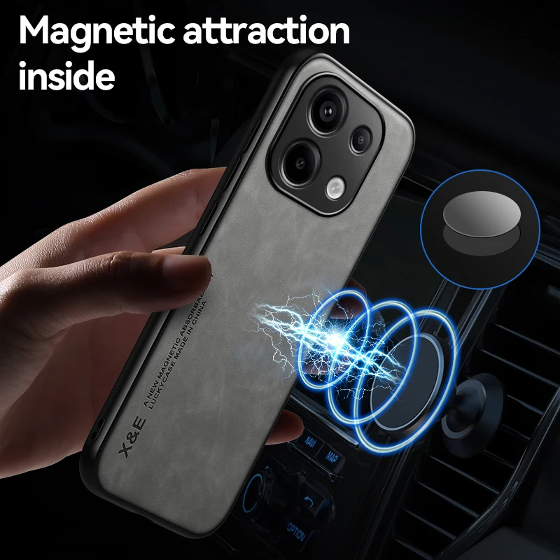 Poko M6pro 4g X6pro Luxury Magnetic Leather Phone Case For Xiaomi Mi Poco M6 F6 F 6 X6 Pro F6pro 5G Soft Silicone Back Cover