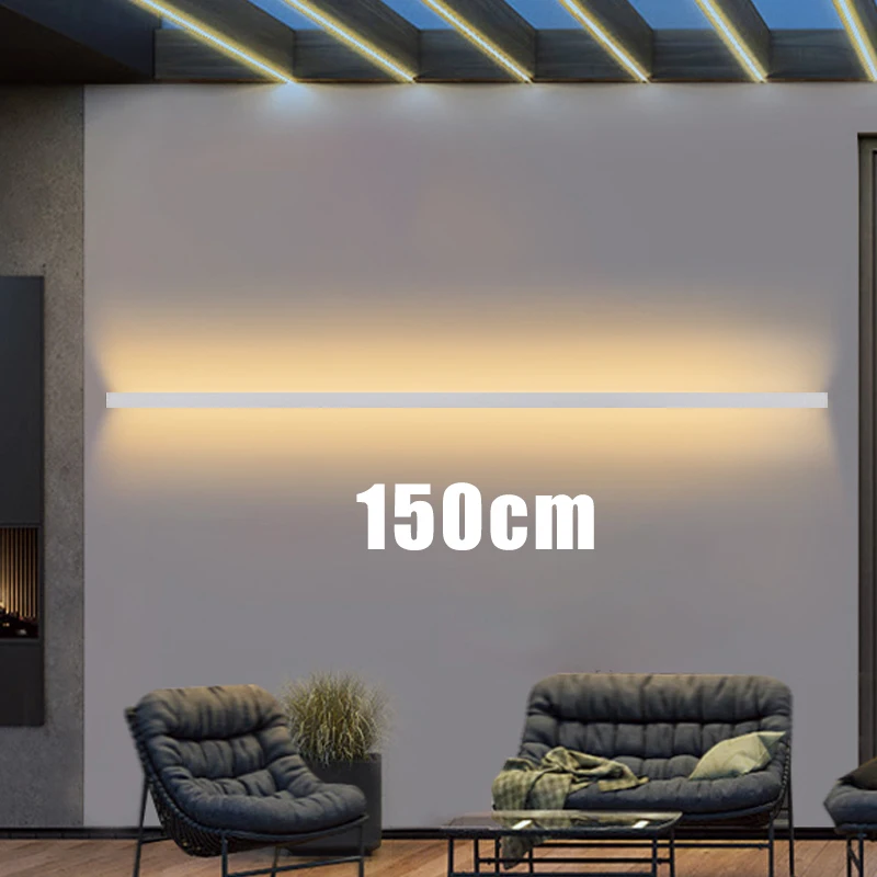 150cm narrow slender strip Led wall lamp at the head of the bed  bedroom background wall room lighting decoration