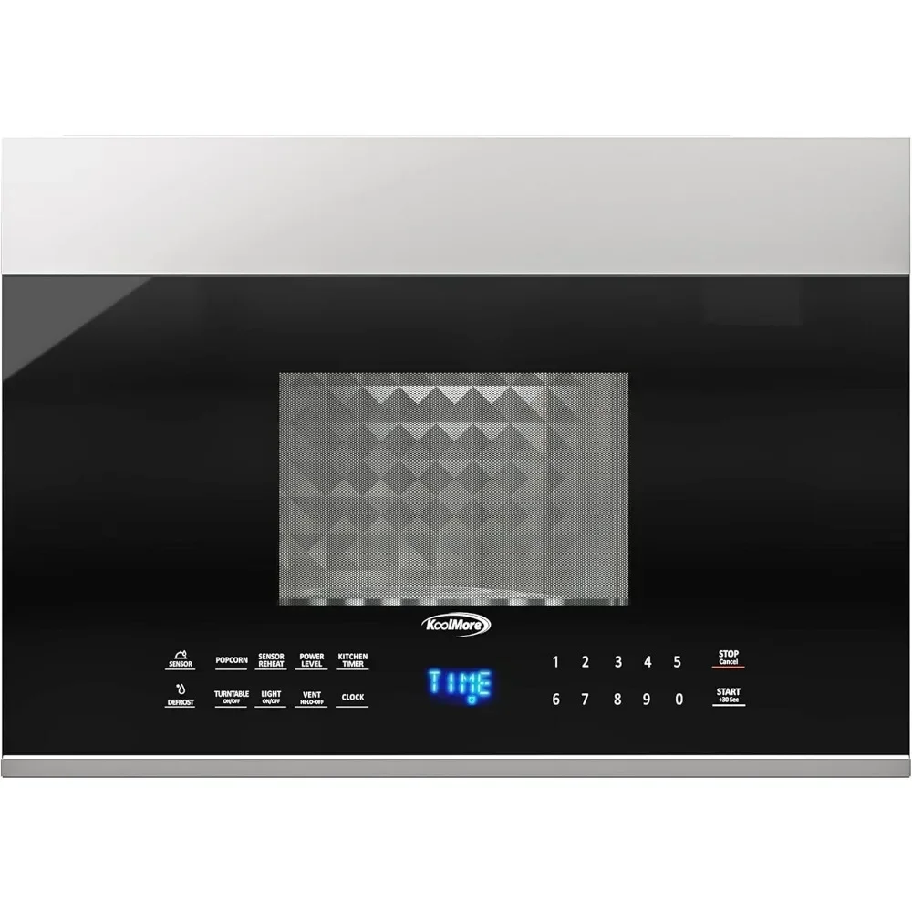 24 inch Over The Range Stainless Steel Microwave,300 CFM Vent Hood Function cu.ft,24 in/1.3 Cu.Ft,Over-the-Range Microwave，Black