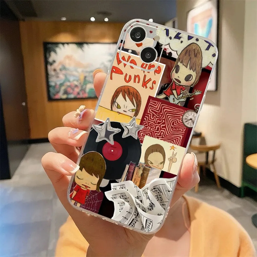 Yoshitomo Nara Dream Doll Etui na telefon do Iphone 16 15 11 13 14 Pro Max 7 8 Plus X Xr Xs Max Se2020 12 mini Przezroczysty pokrowiec