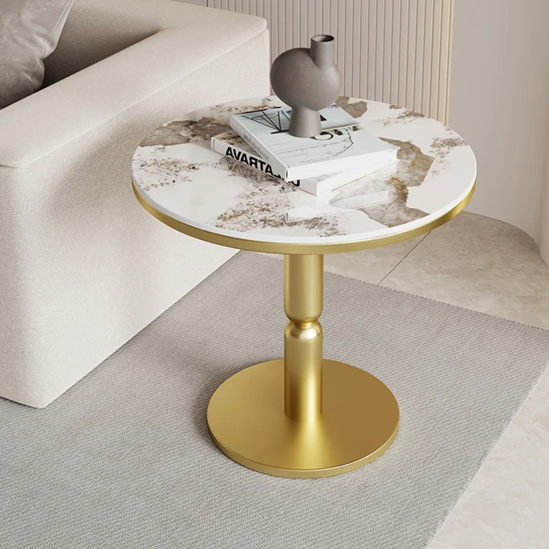 Nordic Luxury Coffee Table Decoration Modern Designer Round Minimalist Side Table Service Mesas Bajas Living Room Furniture