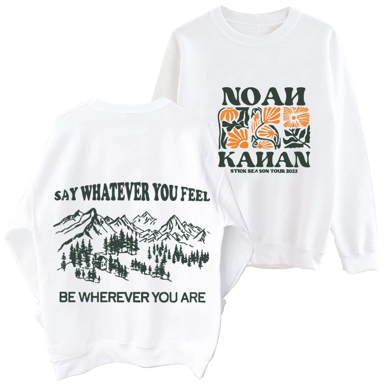 

2024 Stick Season Noah Kahan Sweatshirt Harajuku Round Neck Long Sleeve Spring and Autumn Men Clothing Hoodies Women Printing