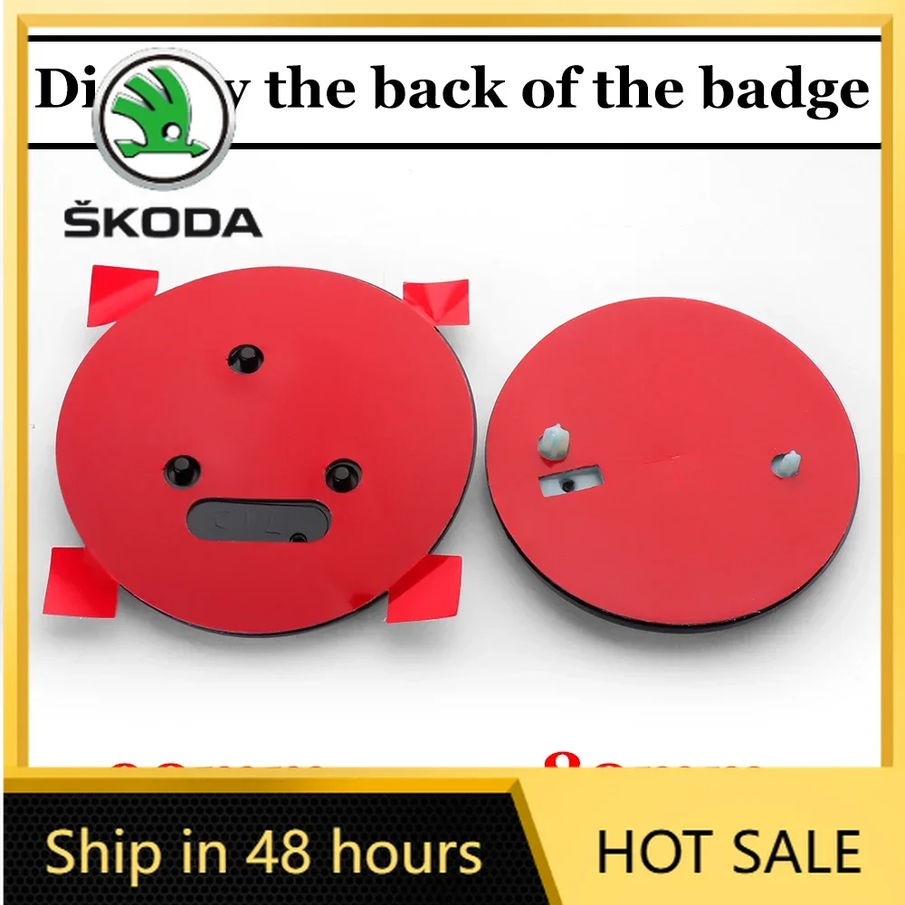 

Car Sticker 2025 New 2pcs Car Front Hood Badge Rear Trunk Emblem Sticker Auto Accessories For Skoda S Octavia VRS Vision Kodiaq