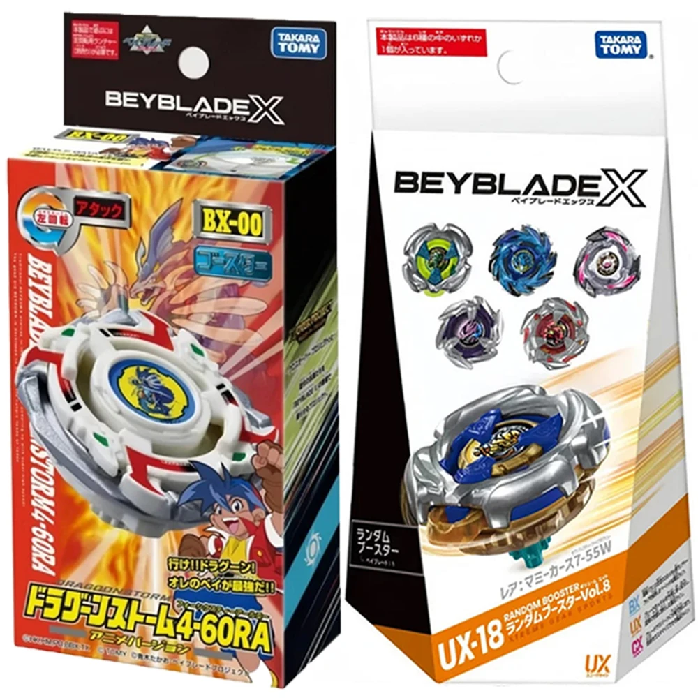 Original Takara Tomy BEY X UX-18 refuerzo aleatorio Vol.8 hoja UX-17 Meteor Dragoon 3-70J BX-00 Booster Dragoon Storm 4-60RA