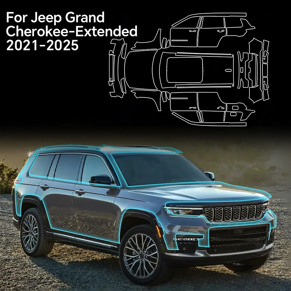 For JEEP GRAND CHEROKEE Extended Edition 2021-2025 TPU Paint Protection Film Body Sticker Anti-scratch Protective Transparent