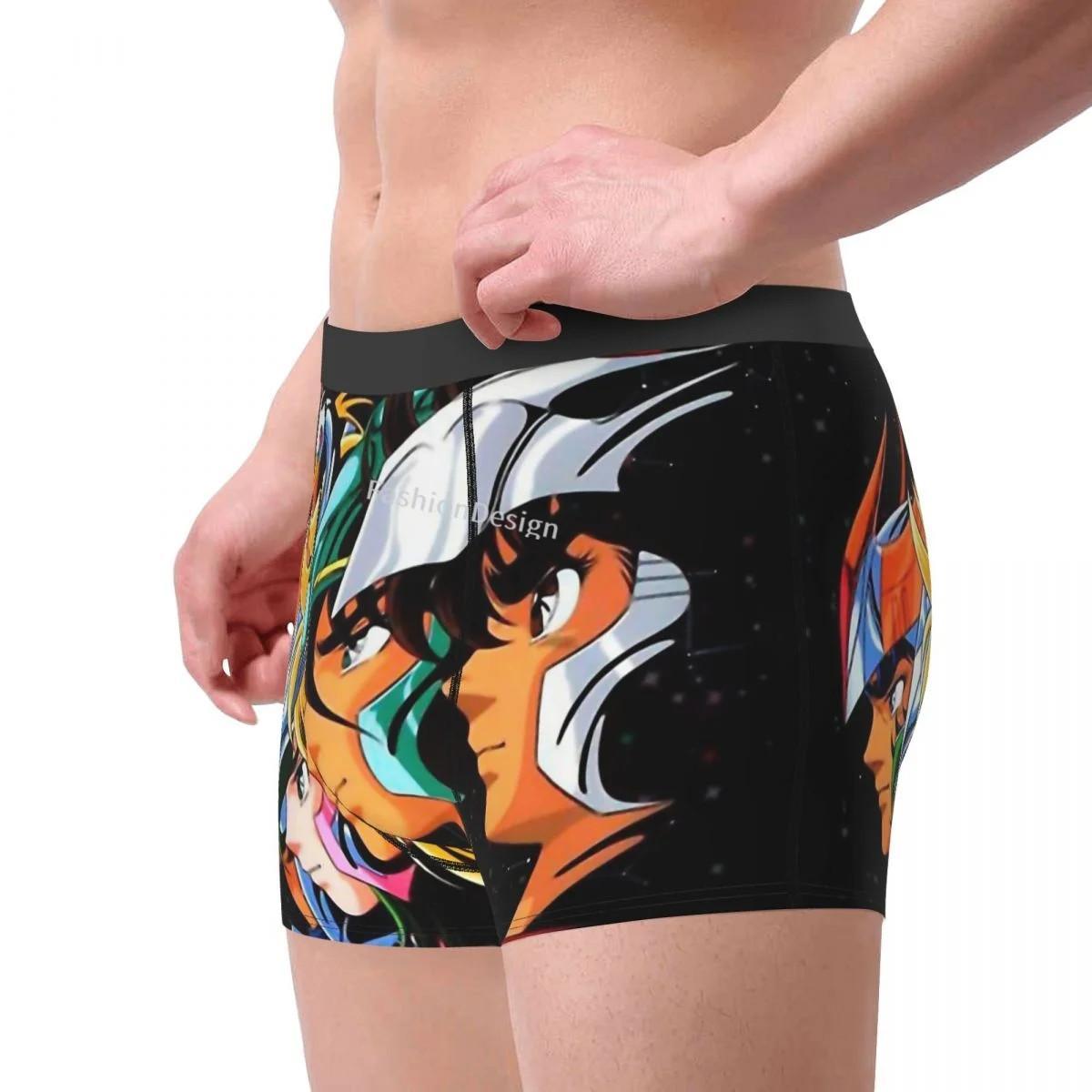 Saint Seiya Knights of the Zodiac Cosmo Athena Anime LOS CABALLEROS DEL ZODIACO Underpants Homme Panties Man Shorts Boxer Briefs