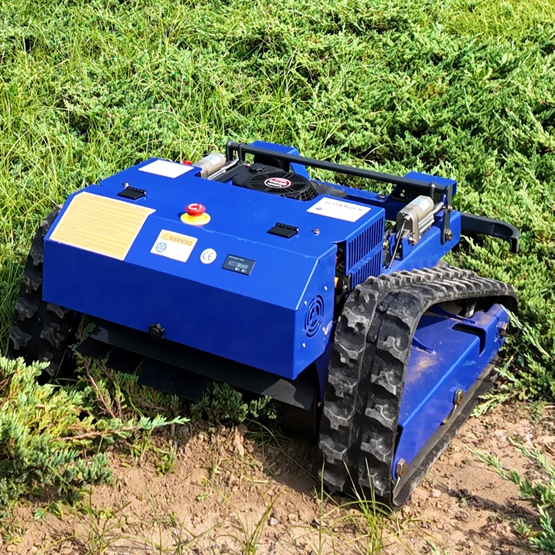 Customized wireless lawn mower with slope-traveling crawler-type all-terrain remote-controlled agricultural lawn mower robot