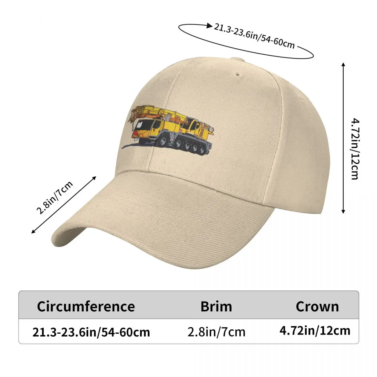 Liebherr Heavy Crane Cap Fashion Casual Baseball Caps Adjustable Hat Unisex Baseball Hats Customizable Polychromatic
