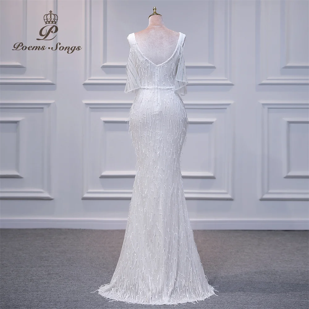 Cao Cấp Đầm Cho Đảng 2022 Sexy Tay VÁY ĐẦM DẠ Vestidos De Fiesta Áo Dây De Soiree De Mariage Quần Sịp Đùi Thông Hơi