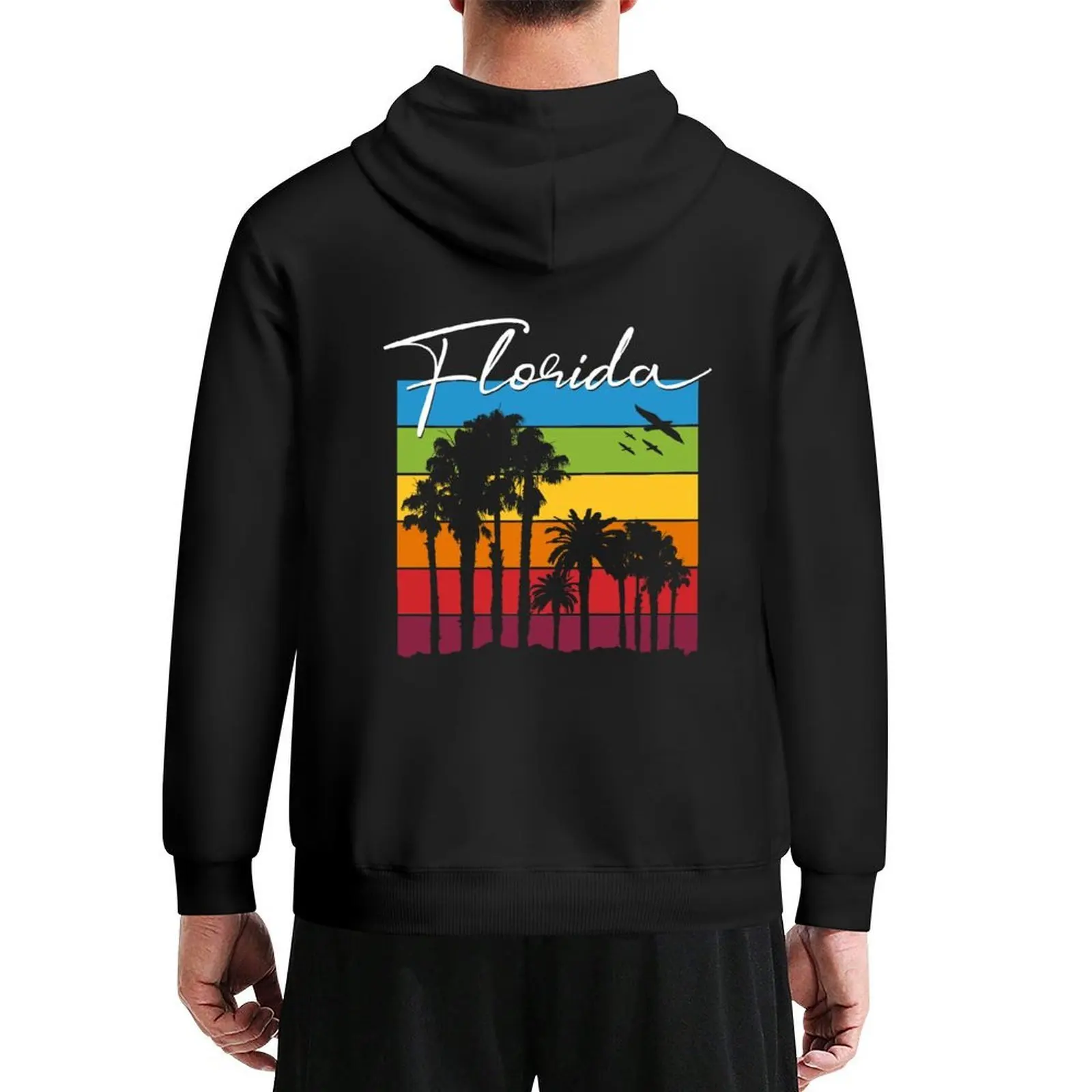 

Florida Tropical Palm Trees Vacation Souvenir Hoodie clothes for men korean style clothes men's coat mens hoodie