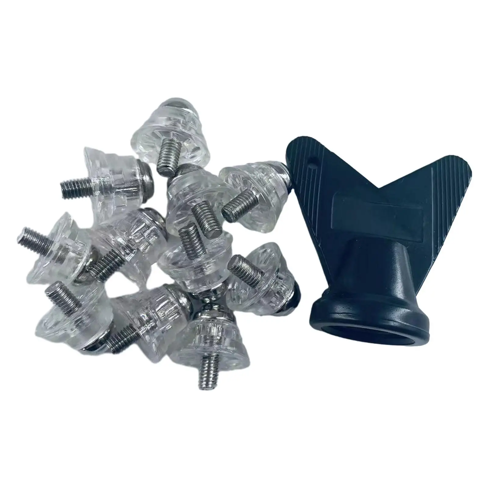 

12 шт., футбольные бутсы, винт с резьбой для регби, 5 мм, шипы для футбольной обуви, сменные шипы для тренировок