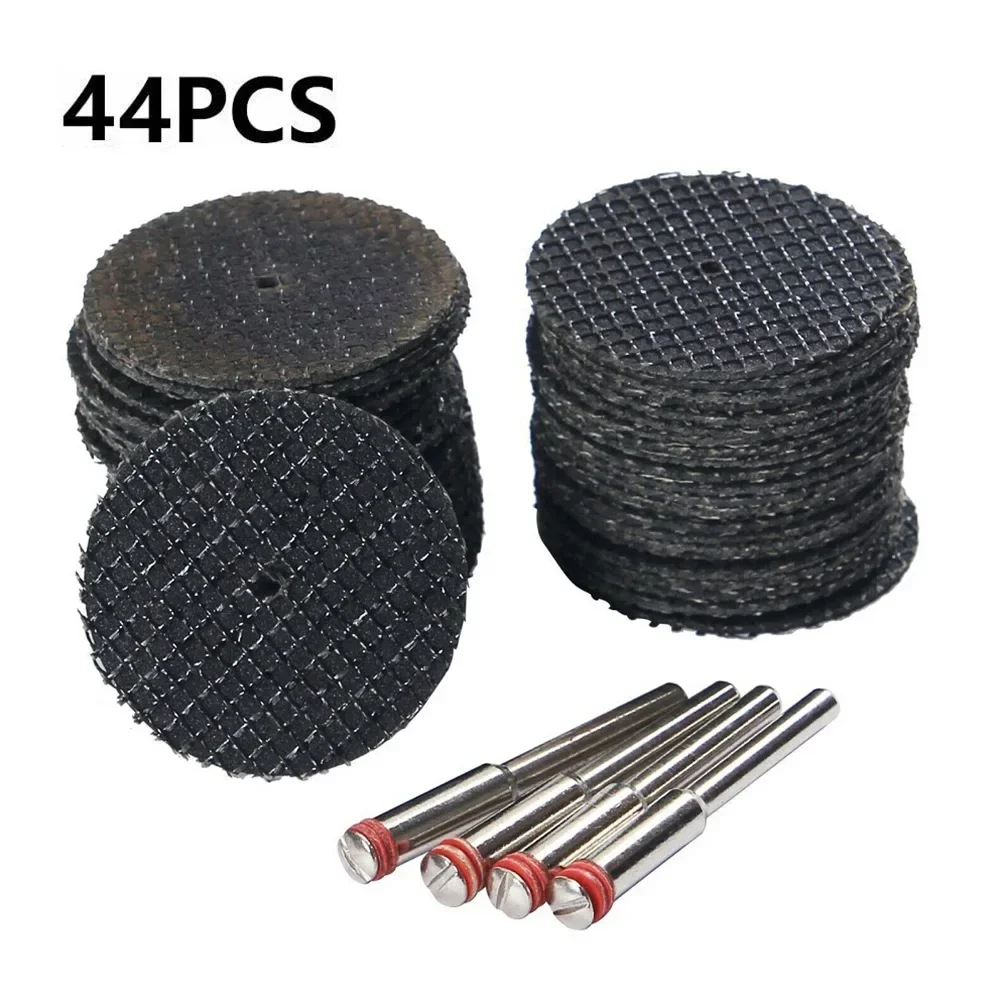 40pcs 32mm ไฟเบอร์กลาสเสริมเรซิ่นแผ่นตัดแห้ง/เปียกล้อตัด Mandrel Abrasive ROTARY เครื่องมืออุปกรณ์เสริม