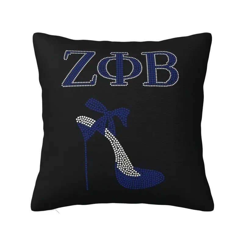 Custom Zeta Phi Beta Sorority Cushion Cover Sofa Home Decorative Greek Letter 1920 Square Throw Pillow Case