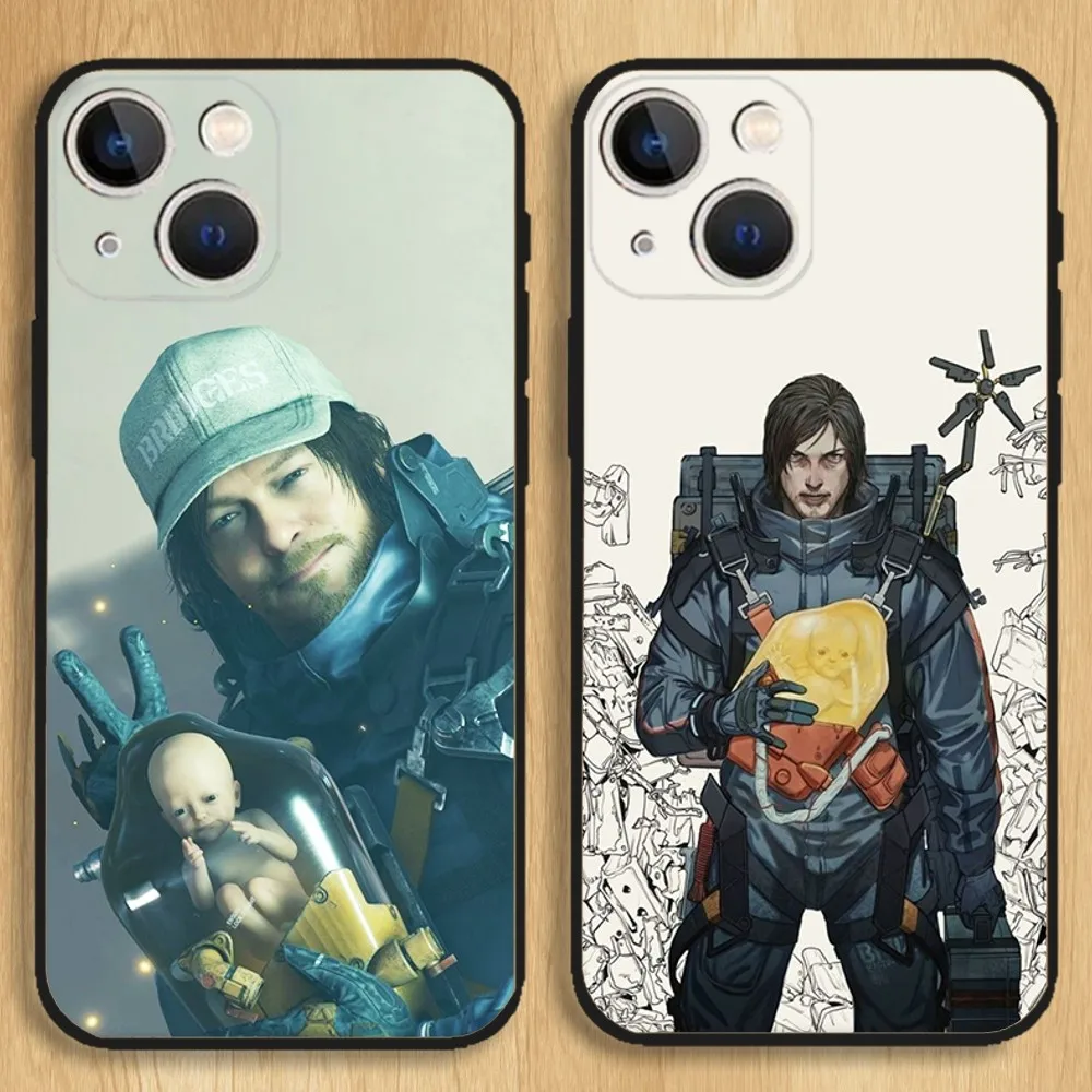 D-Death S-Stranding Game Phone Case For iPhone15,14,13,12,11,Pro,Max,Plus,Mini,X,XS,XR,8,7,6,S,Plus,SE Soft Black Case