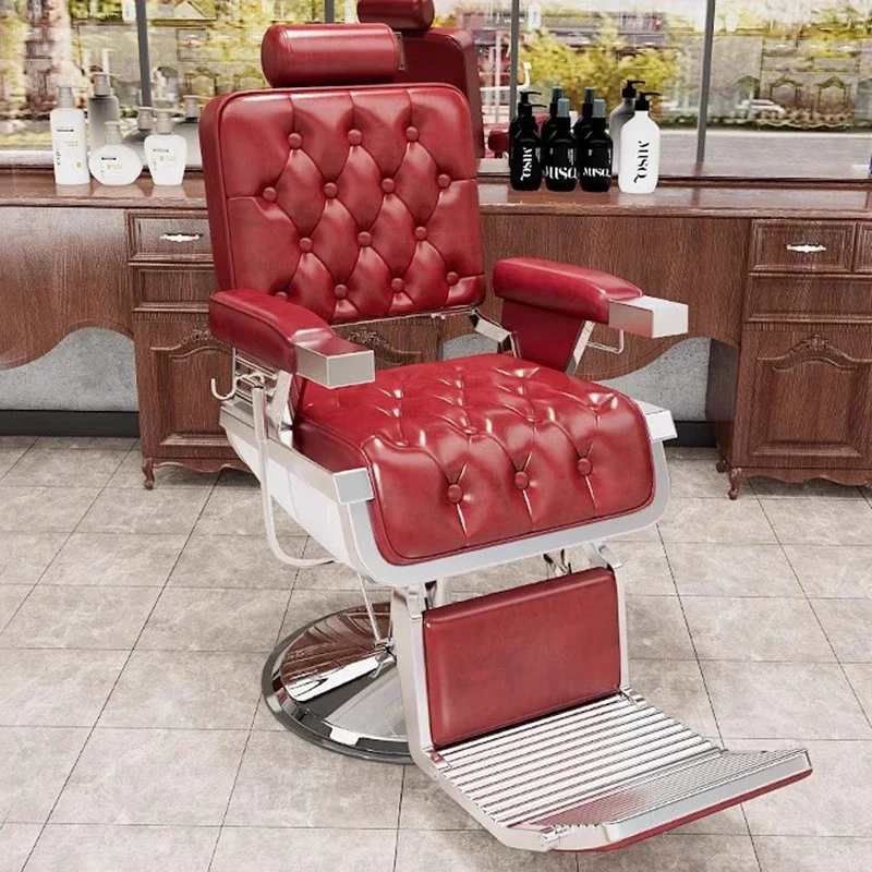 Vintage Barber Chairs Hairdresser Toilet Spa Pedicure Chair Cover Leather Professional Brow Man Hairdressing Shampoo Hair Makeup