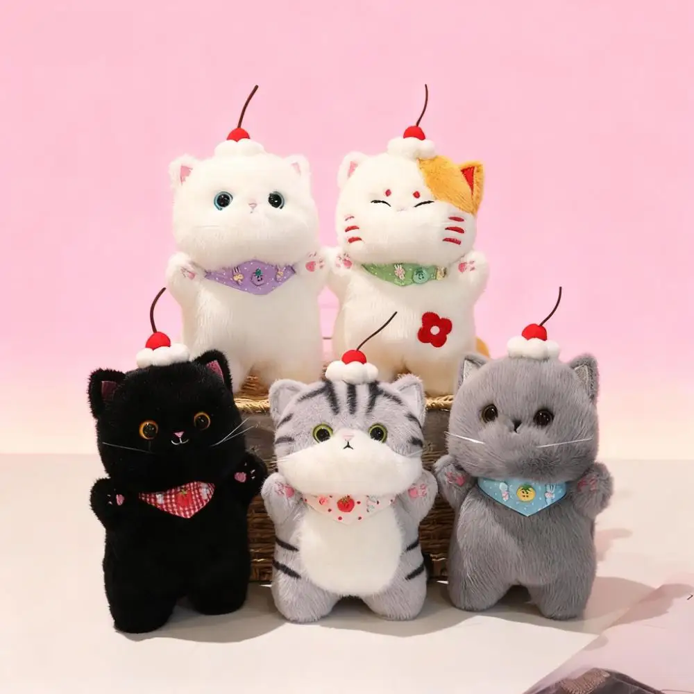 Cute Kitten Plush Toy Multiple Styles Dress Up Outfits Little Cats Stuffed Animal Boys Girls Kids Desk Decor Room Birthday Gifts