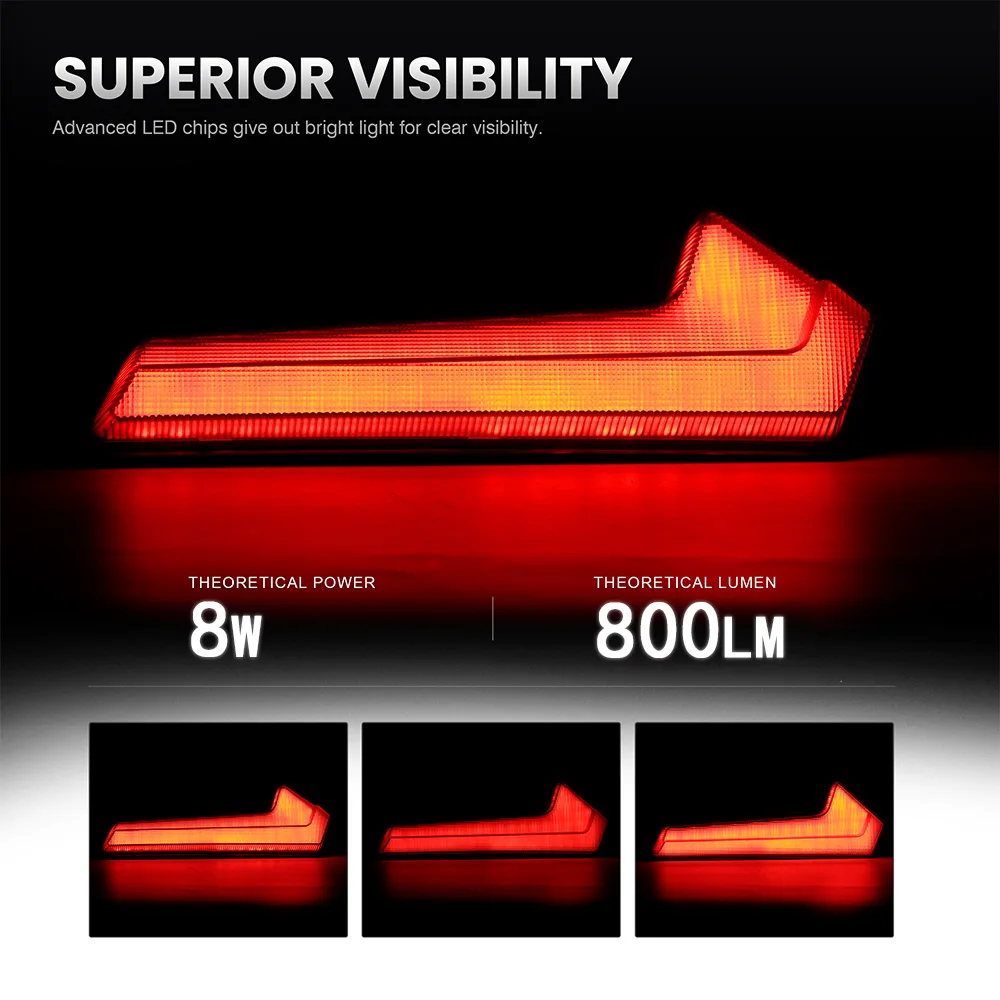 DOT LED Taillight For Polaris Sportsman SP 850 Touring 570 450 RZR XP 4 1000 Turbo ACE 900 XC UTV Rear Tail Brake Lights Lamp