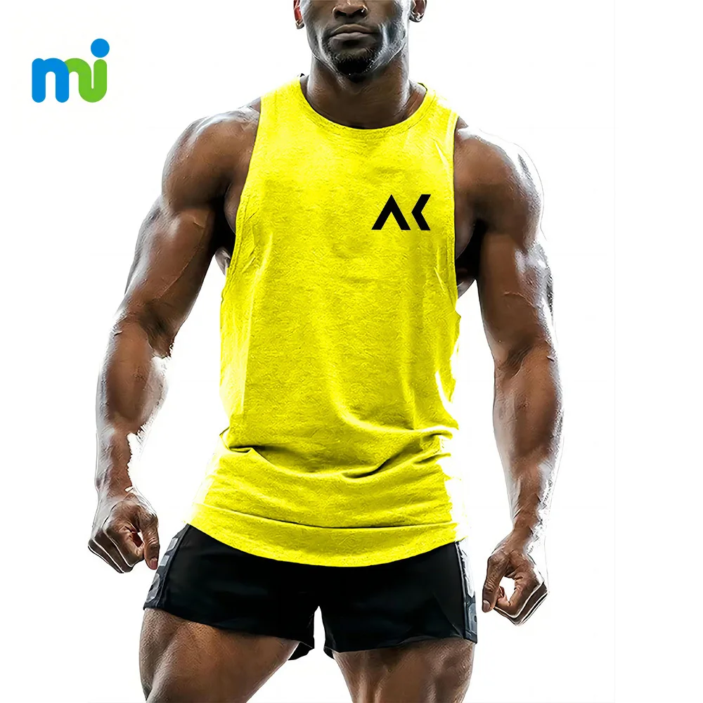 

Adult men's outdoor fitness sports clothing Summer men's short-sleeved T-shirt Undershirt Sleeveless sports vest quick-dry tops