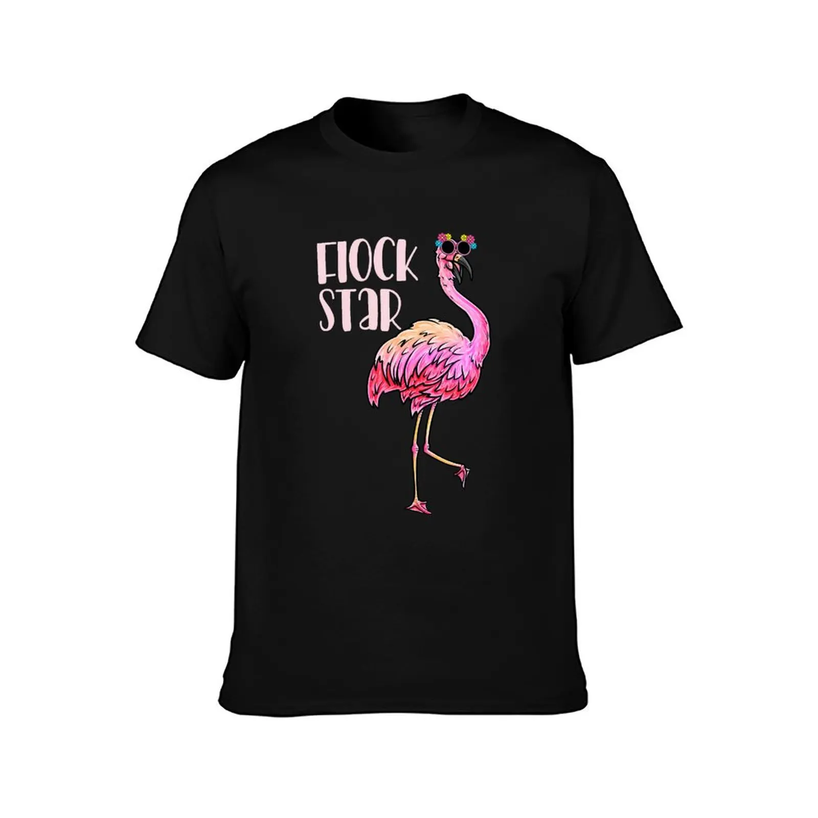 Flamingo Tshirt for Women - Flock Star T-Shirt No Iron Casual Short Sleeve Top