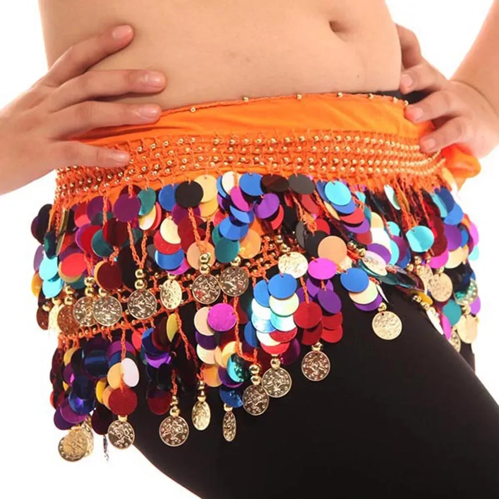 

Women Belly Dance Hip Scarf Wrap Belt Dancer Skirt Female Show Costume Accessories for Thailand/India/Arab Dancer Performance