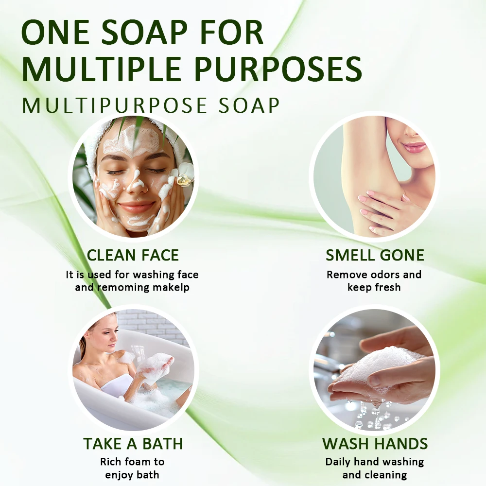 صابون الجسم بالشاي الأخضر والفحم - ينظف عميق/تقشير، يهدئ البشرة، ويوازن الزيت، وجميع أنواع البشرة #4