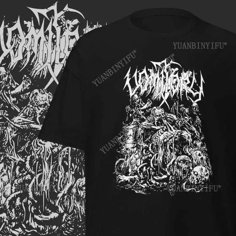 

Vomitory T-Shirt Old School Death Metal Merch Metal Clothing Death Metal Gifts Mens Clothing Graphic Cotton Vintage Round Neck