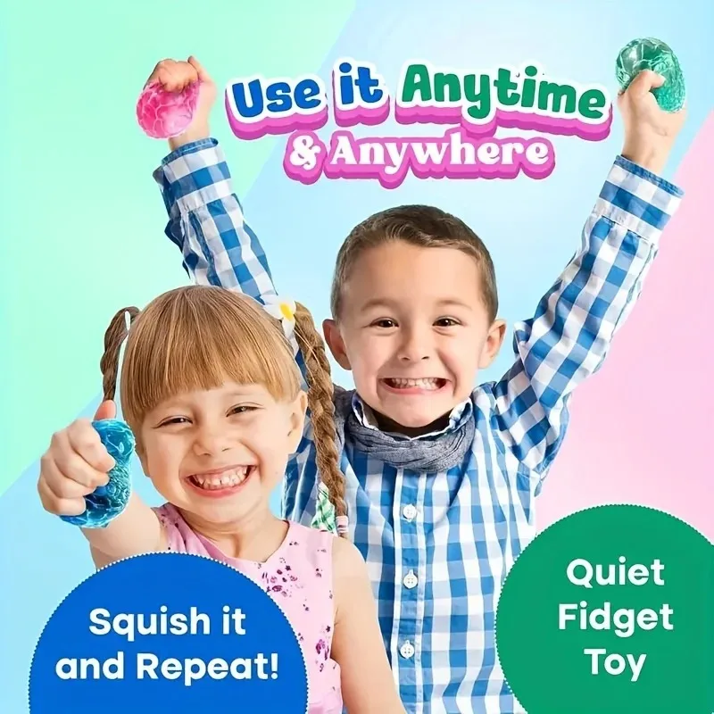Balles anti-Stress Squishy, Texture multicolore, boule de glace, jouet à presser pour enfants et adultes, jouet sensoriel silencieux, cadeau d'halloween et de noël