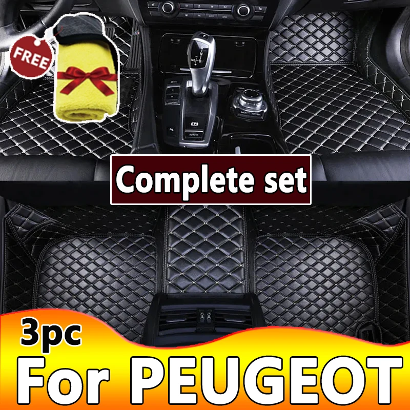 Car Floor Mats For PEUGEOT RCZ E-208 expert Traveller Rifter 106 2Door 107 508L  Car Accessories