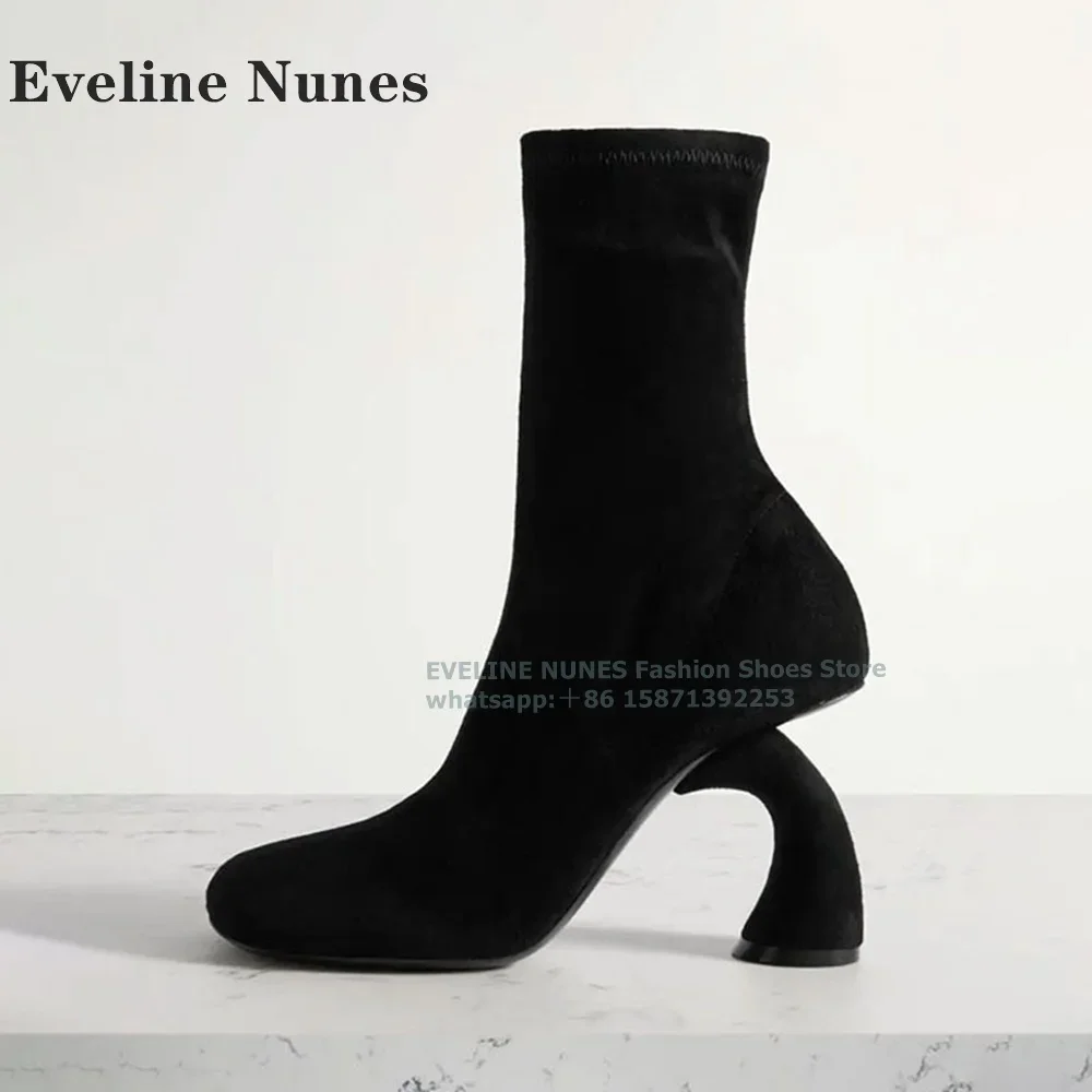 

Metal Strange Style Black Modern Boots Square Toe Side Zipper Solid Concise Elegant Women Dress Ankle Boot Office 2024 Autumn