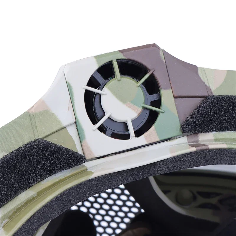 Erqygra tático meia máscara facial anti-nevoeiro ventilador paintball tiro equipamentos de proteção wargame airsoft esportes acessórios de segurança