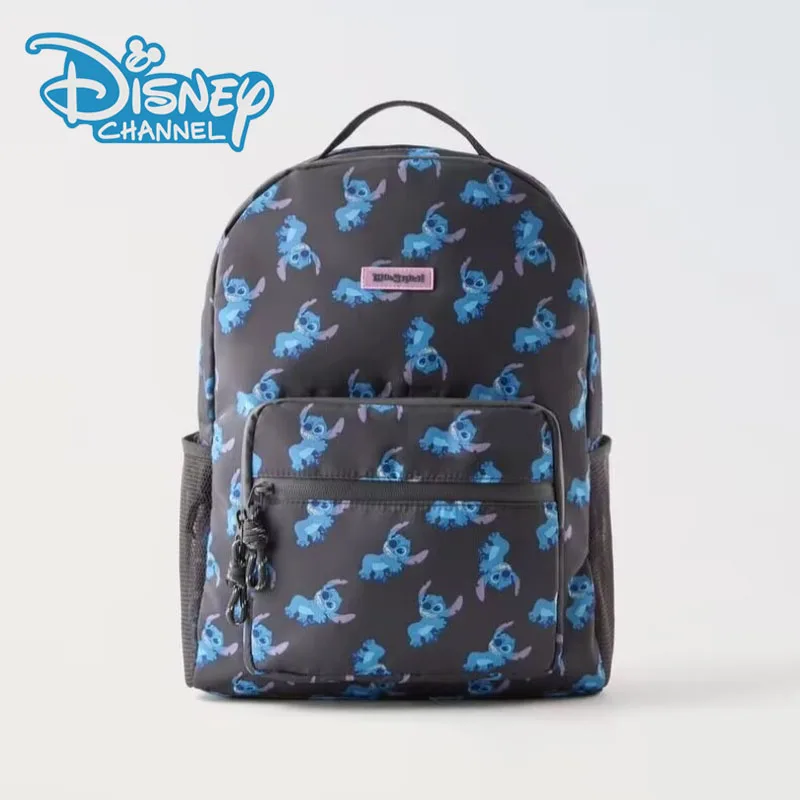 DisneyNew Stitch CartoonFashionable Lightweight Multifunctional Backpack Casual Large Capacity Pluggable Trolley Travel Backpack